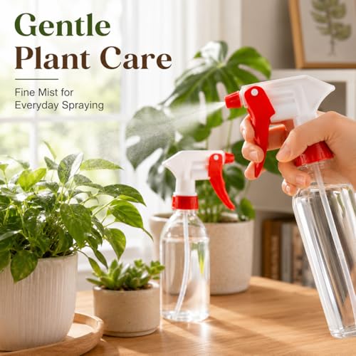 50 Pack Red Spray Bottle Triggers, 28-400 PP Spray Bottle Nozzles with Tubes, Bottle Spray Nozzle Replacement Tops for Cleaning Bottles, Garden Sprayers and Refill Stations - color: Red