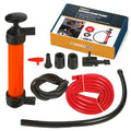 Siphon Hand Pump For Water - 15" Manual Water Pump, Gas Siphon Kit, Hand Bilge Pump With High Suction For Water Removal, Fuel Liquid Transfer