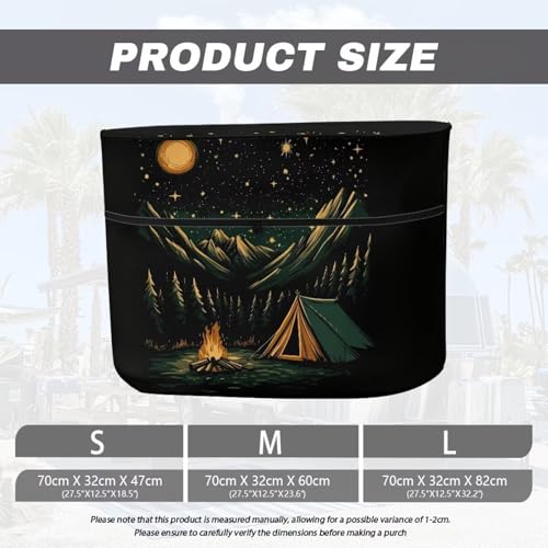 Camping Pattern 20 Pound Double for RV/Trailer/Camper Waterproof Heavy Duty Propane Gas Cylinder Cover All Weather Protection - color: Camping Pattern, size: S(20LB)