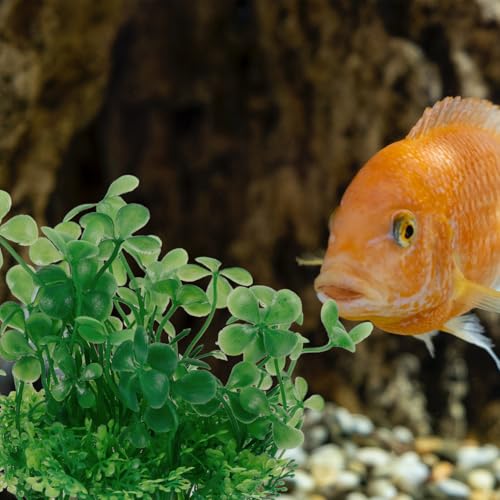 BESPORTBLE Artificial Aquarium Plant Decor Realistic Plastic Fish Tank Decoration for Natural Aquatic Landscapes Lightweight St Patrick S Day Green Fish Tank Accessories 5.90X5.90X3.93In