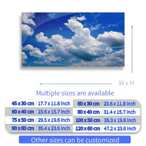 Aquarium Background Stickers - Sky Cloud Blue White - Fish Tank Reptile Terrarium Decor Poster (75 x 50 cm / (29.5 x 19.6 inches)) - size: 75 x 50 cm / (29.5 x 19.6 inches)