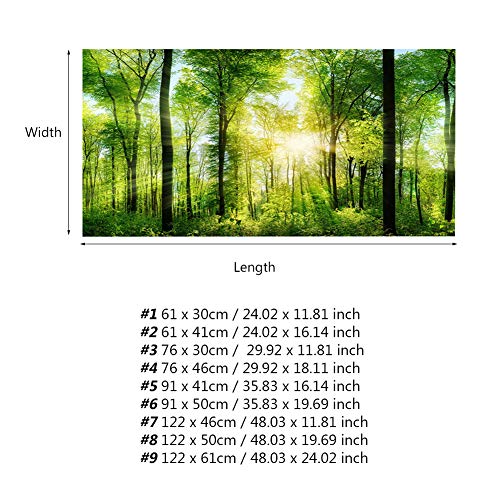 Dioche 3D Effect Forest Terrarium Background, Adhesive Forest Poster for Aquarium Fish Decoration, Foggy Rainforest Aquarium Background, PVC Background (122 * 50cm)