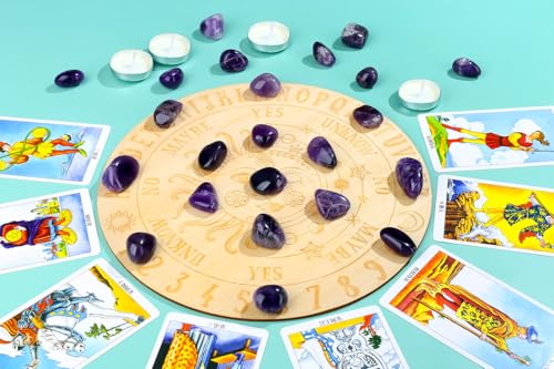 DUQGUHO Amethyst Healing Crystals Stones Set Natural Bulk Crystals Tumbled Polished Irregular Crystal Stones Bulk Rocks 0.45 lbs - color: 01 Amethyst