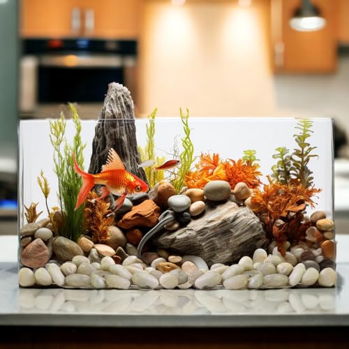 HappyFiller Natural Decorative White Pebbles Polished Rocks Stones for Aquarium Gravel,Fish Turtle Tank,Outdoor Indoor Succulents Plants Top Dressing,Graden Landscaping,2 LB - color: White