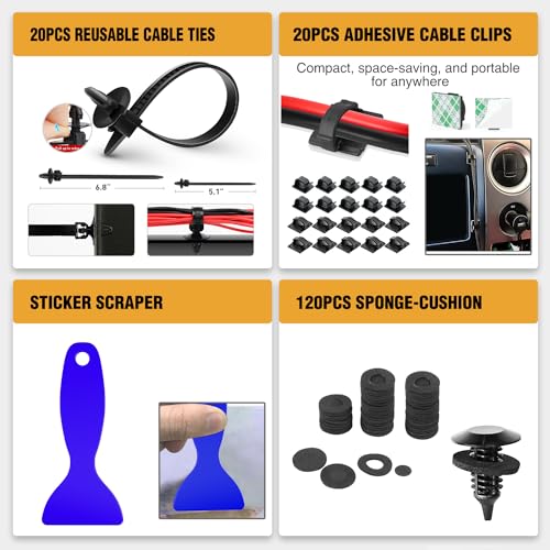 GOOACC 330Pcs Trim Removal Tool, Auto Push Pin Bumper Retainer Clip Set Fastener Terminal Remover Tool Adhesive Cable Clips Pry Kit Car Panel Radio Removal Auto Clip Pliers, Blue - color: 330Pcs Clips Removal Kit Blue
