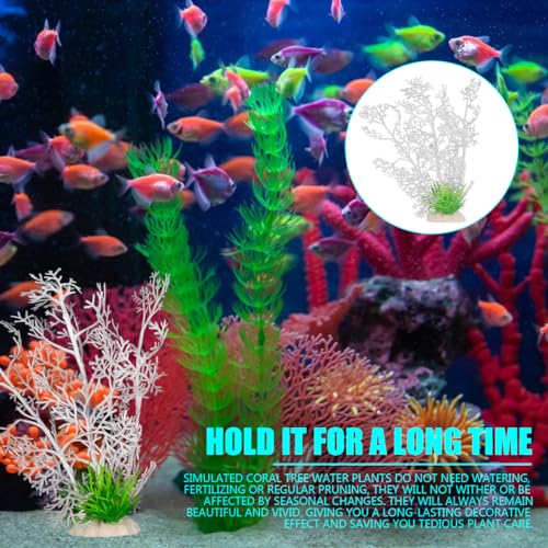 2Pcs Coral Decorations Artificial Aquarium Plants Artificial Aquarium Coral Tree for Tank Aquarium Decorations