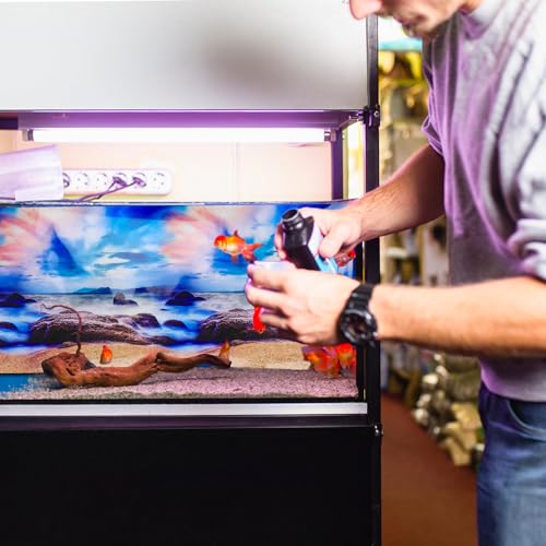 Lainrrew Aquarium Background Poster HD, Dual-Sided Water Plants & Fish Tank Landscape, 16"x40", Vivid Marine Life, Waterproof Scenery, Easy to Install, Durable Tank Decor (Type 6) - color: Type 6