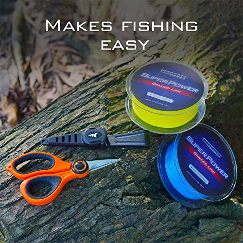 KastKing Fishing Line Scissors, Braided Line Cutters, w/Sheath, Super Sharp 3CR13 Japanese Stainless Steel Blades, Non-Slip TPR Handles, Includes Lanyard - style: B: 5.5" Braid Scissors