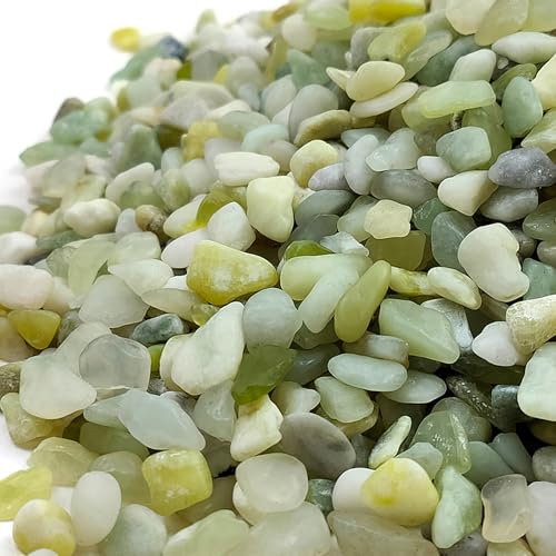 FANTIAN 10 lbs Pebbles for Landscaping,1/4 Inch Polished Green Pea Gravel Small Rocks for Plants, Succulents, Cactus, Vases, Terrarium and Outdoor Gardening - size: 10 pounds, style: Jade