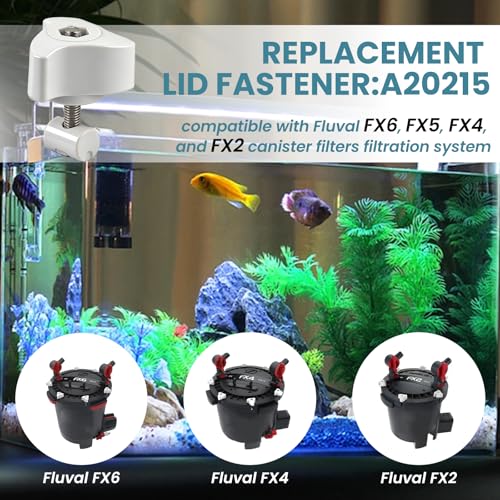 8 Set Canister Filter Lid Fastener, Exact Fit for Fluval FX2, FX4, FX5, FX6 Filters, A20215 Locking Clamp Replacement for Secure Lid Seal and Leak Prevention