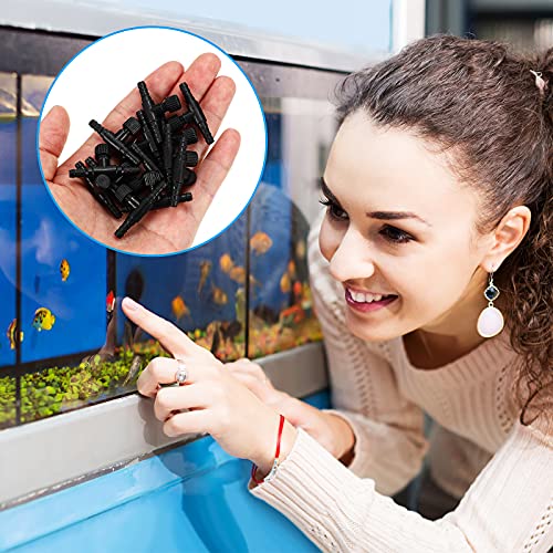 Honoson 30 Pieces Aquarium Air Control Valve T Shaped Air Pump Control Valves Single Way Plastic Flow Regulator for 4 mm Hose Line Tubing Connector(Black) - color: Black