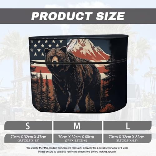 American Mountain Bear 20Ib Propane Tank Cover Polyester Waterproof Cover Dust-Proof Sun Protection Weather Resistant Gas Cylinder Cover - color: American Mountain Bear, size: S(20LB)