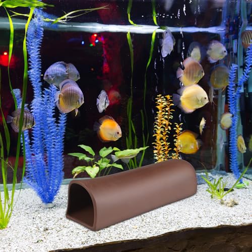 KESYOO Large Ceramic Fish Tank Tunnel Shelter for Shrimp and Bottom Fish - Reusable Aquarium Decoration - Safe Hideout for Aquatic Habitat and Pet Breeding