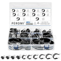 Cable Clamps Assortment Kit, 138PCS, 10 Sizes, 1/4"-1-3/4" | 1/4" 5/16" 3/8" 1/2" 5/8" 3/4" 1" 1-1/4" 1-1/2" 1-3/4", P Clamps, 304 Stainless Steel, Rubber Cushioned Insulated - size: 10 Sizes(6mm-45mm)138pcs