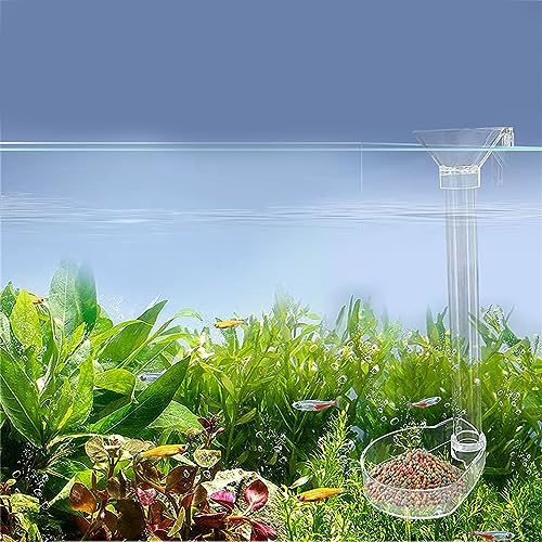 Shrimp Feeding Dish Set, Aquarium Fish Feeder Tube Kit Clear Shrimp Tube with Brush for Fish Tank