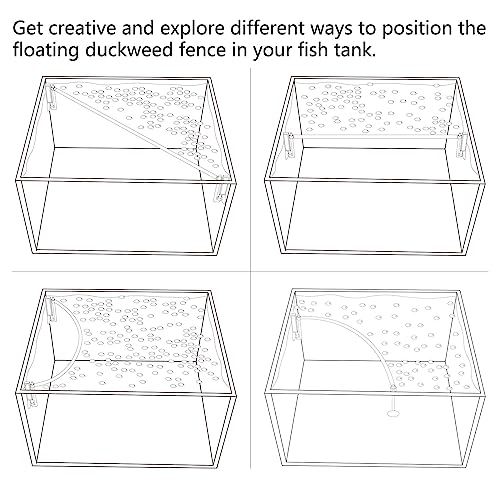Floating Plant Fence for Aquarium, Separates Plants, Automatically Adjusts Height with Water Level, Suitable for Most Aquariums. (1 PCS) - style: 1 PCS
