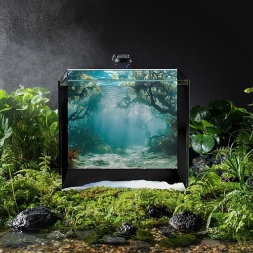Natural Landscape Fish Tank Background, Aquarium Background, Boutique Aquarium Stickers,30cm,40cm,50cm,60cm,80cm (40 * 60cm, Ocean-4) - size: 40*60cm