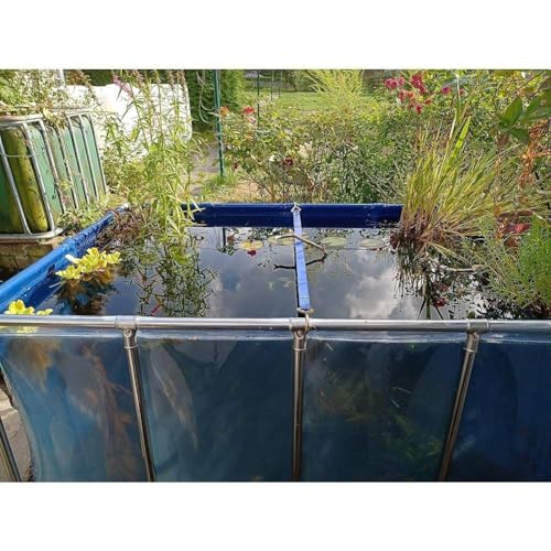 Flexible PVC Canvas Fish Tank Liners with Steel e, Water Reservoir for Fish & Pets, Backyard Pool Pond with Viewing Window, Easy Assembly - color: 150x100x71cm
