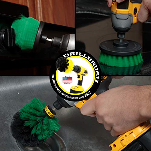 Kitchen Cleaning Supplies - Kitchen Power Scrubbing Brushes - Accessories for a Clean Home - Stove Top Cleaner Brushes - Drill Powered Oven Cleaner - Fridge Nylon Scrubbing Brush - Sink & Countertop - color: Green