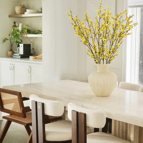 Melorca&Guilla Artificial Plants,4PCS 46" Green Faux Branches for Vase,Faux Greenery Stems Vase Branches Fake Plants Artificial Branches Artificial Flowers for Shop Garden Office Home Décor - color: Painting Orchids