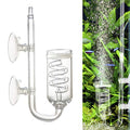 CO2 Diffuser Aquarium Glass Spiral CO2 Atomizer Diffuser Bubble Counter Check with Suction Cup for Aquarium Planted Fish Tank Supply Accessories