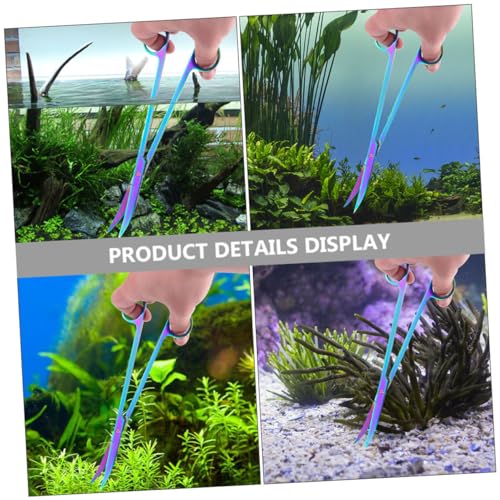 Stainless Steel Aquatic Scissors Professional Aquarium Plant Trimmer Tool for Cleaning Portable 10-inch Length for Aquascaping and Fish Tank Maintenance