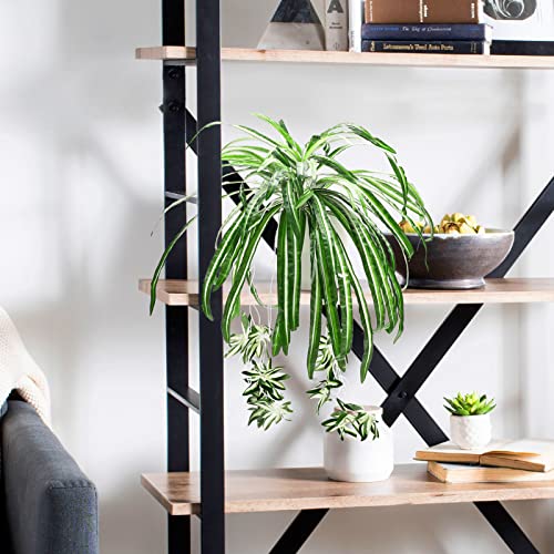 GBESTWOOW Artificial Spider Plant Hanging Vine Fake Greenery for Home Garden Office Wedding Decoreation 2pcs - size: 25 inch