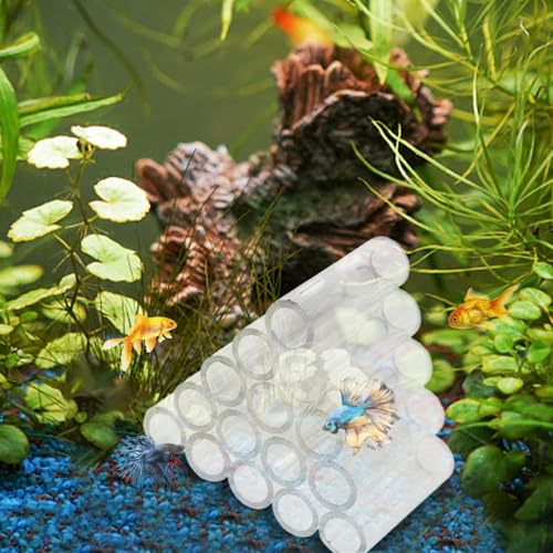 Shrimp Breeding Tube - Transparent Acrylic Crystal Shelter, Aquarium Hideaway Habitat, Fish Tank Refuge | Shrimp Cave Breeding House for Small fishss Aquatic Pets - color: 15 Tubes