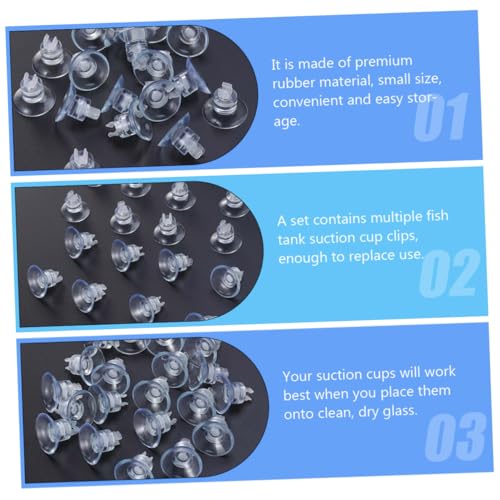 Toddmomy 18pcs Aquarium Airline Tube Holder Clips Rubber Suction Cups for Fish Tank Air Pump Accessories Aquarium Hose Fixed Isolation Clips