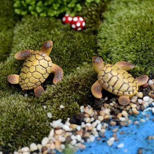 Mini Sea Turtle Model Resin Aquarium Fish Tank Ornaments Home Landscape Decoration Accessories