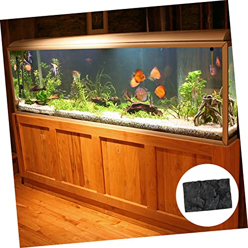 POPETPOP 3D Aquarium Rock Background Board for Fish Tank 45x28cm Waterproof and Easy to Install for Reptile Terrariums and Aquatic Environments