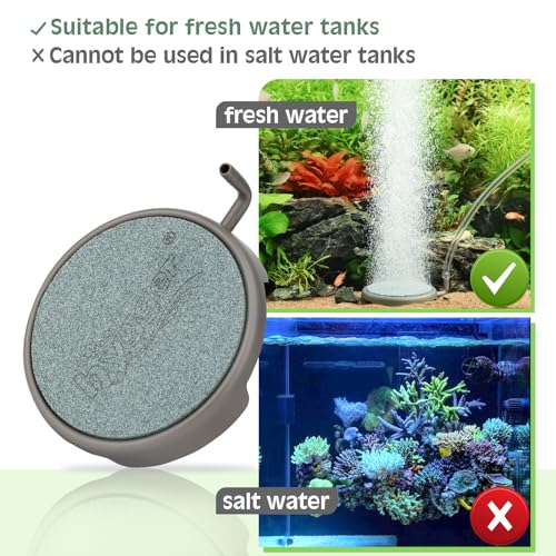 hygger Aquarium Air Stone Fish Tank Bubbler Quiet Ultra High Dissolved Oxygen Stone Kit Nano Fish Tank Air Stone Bubble Stainless Steel Air Stone for Aquarium Fish Tank and Hydroponics-3.0inch - size: 3.0inch