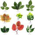 Patelai 9 Pieces Betta Bed Leaf Hammock Pad Betta Fish Leaf Pad Betta Fish Hammock Betta Fish Accessories Plant Tank Decorations for Lightweight and Realistic Resting Spot Simulating The Habitat