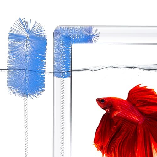 SunGrow Aquarium Filter Brush, 61" Stainless Steel Spring Long Flexible Tube, Pipe Brush for Hose, U-Shape and Bent Pipes, Double-Ended Pipe Cleaner Brush for Aquarium, Fish Tank or Household Use