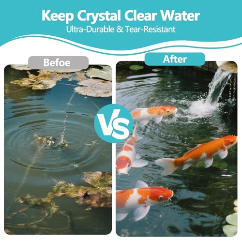 Pond Filter Pad 12"x72"X1"-Thickened Durable Pond Filter Material & Cut to Fit Filter Media for Koi Ponds, Aquariums & Fountains-Reusable for Clear, Healthy Water