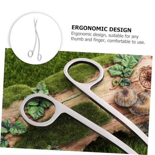 Stainless Steel Wave Scissors for Aquarium Plant Care Ergonomic Tool for Trimming Foreground Aquatic Plants for Fish Tank Enthusiasts and Aquascaping