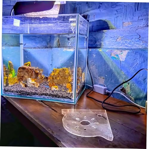 HANABASS Multi-functional Triangle Fish Tank Corner Shelf Organizer for Aquariums Stable Storage for Fish Food and Supplies Space-saving Design for Home
