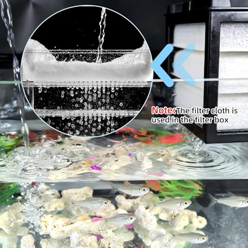 Tfwadmx Crushed Coral for Freshwater Aquarium Reusable Fish Tank Filter Substrate with Aquarium Filter Floss Media Bag 1.1lb/500g