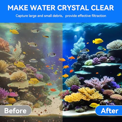 6 Pack Foam Insert Replacement for AquaClear 110 Power Filte 500 GPH Power Filter Sponge Aquarium Filter Media Pad Compatible with Aqua Clear 110 for 60 to 110 Gallons Fish Tank (Part#A623)