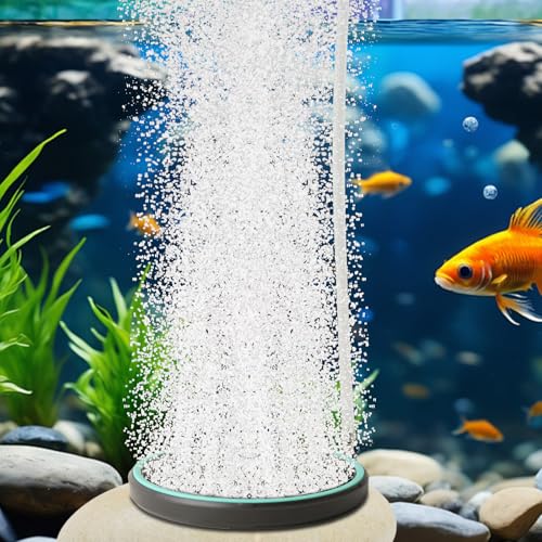 UPETTOOLS Aquarium Air Stone 2.0 Inch Nano Oxygen Diffuser Disc for Ultra-Fine Bubbles, Super Quiet Aeration for Small Fish Tanks, Nano Aquariums & Hydroponic Systems - size: 2 inch