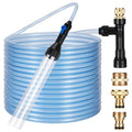 DXOPHIEX Gravel Vacuum for Aquarium Fish Tank Siphon Aquarium Water Changer with Three Metal Faucet Adapter and Long Hose 50 Feet - size: 50FT