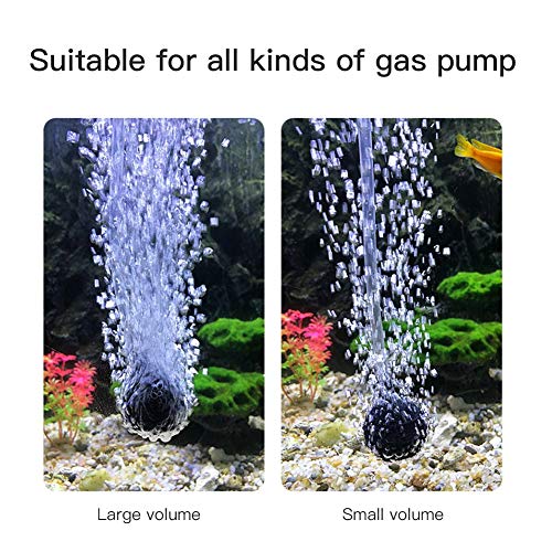 Feelers 2 Inch Crazy Air Stone Bubble Ball Shape Cylinder Fish Tank Oxygen Stone Bubbler Diffuser for Aquarium Hydroponic Growing System (Pack of 5) - size: 2 Inch-Ball