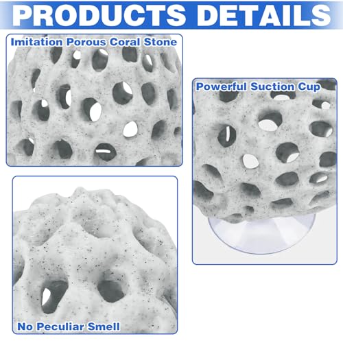 Shrimp Dome Hide Betta Habitat Fish Tank Tunnel with Suction Cup Aquarium Fish Cave Hideout Ornament Accessories for Shrimp Guppy Hiding Resting White - color: White
