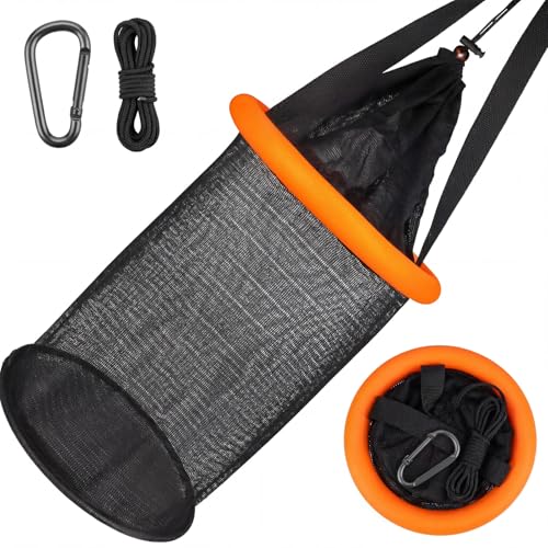 Persei Floating Fishing Basket for Live Caught, Collapsible Fishing Net Storage Cage, Portable Live Well for Keeping Fish, Crawfish and Freshwater Saltwater Fishing