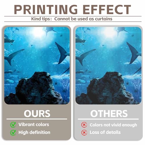Fabric 7x5ft Shark Theme Photography Backdrop Underwater Deep Ocean Animals Fish Background Aquarium Kids Party Decorations Photo Banner Props