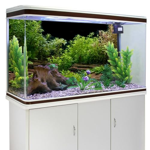 AWERT Aquarium Background River Bed & Lake Aquatic Plant Fish Tank Background Vinyl 72x24 inches - size: 72x24in/180x60cm