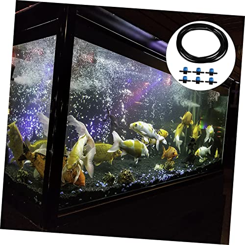 BESPORTBLE Adjustable Aquarium Micro Water Control Hose Set Soft Silicone Tubing with Connectors for Fish Tanks Includes Black Hose Caps Safe for
