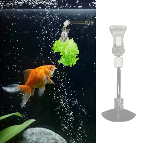 6 Pack Aquarium Suction Cups with Clips, Fishes Veggie Seaweed Plant Suction Cup Clip, Fish Feeding Tool, Fresh Food Feed Holder for Fish, Shrimp & Aquatic Pets and Fish Tank