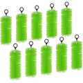10 Packs Fish Pond Filter Brushes Set for Koi Pond Fish Tank Aquarium Water Garden Pond Skimmer Filter Cleaning Brush 16 Inch by 4.7 Inch (Green)