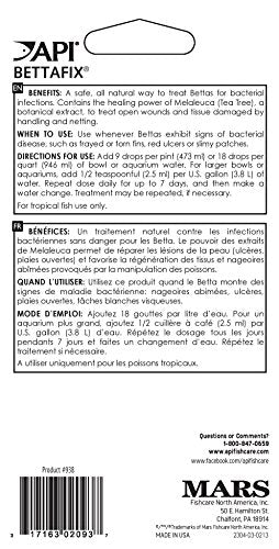API BETTAFIX Antibacterial & Antifungal Betta Fish Infection and Fungus Remedy 1.7-Ounce Bottle - size: 1.7 Fl Oz (Pack of 1)